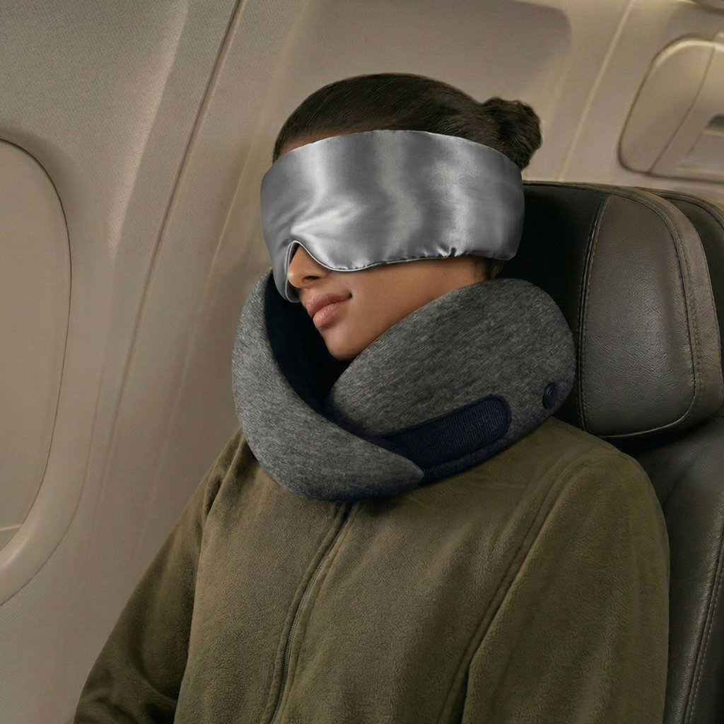 Memory Foam Travel Pillow for Neck Pain