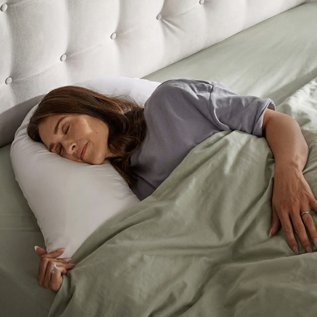 V-Shaped Cervical Pillow for Neck & Back Support While Sitting